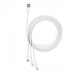 Baseus Superior Series 3-in-1 Fast Charging Data Cable White